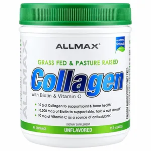 ALLMAX, Collagen with Biotin & Vitamin C, Unflavored, 15.5 oz (440 g)