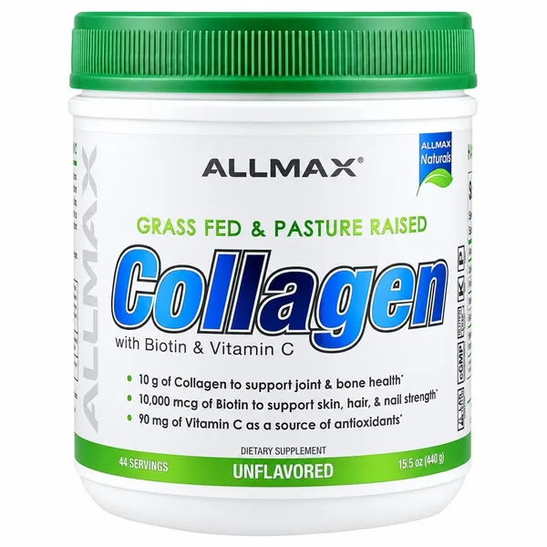 ALLMAX, Collagen with Biotin & Vitamin C, Unflavored, 15.5 oz (440 g)