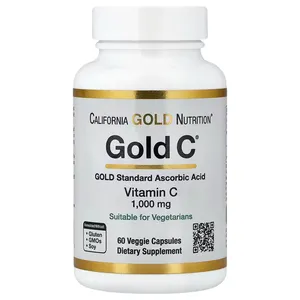 California Gold Nutrition Gold C Vitamin C 1000 mg - 60 Veggie Capsules