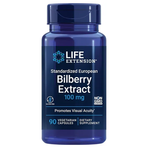 Life Extension European Bilberry Extract 100 mg - 90 Vegetarian Capsules