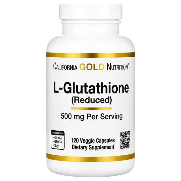 California Gold Nutrition, L-Glutathione (Reduced), 500 mg, 120 Veggie Capsules