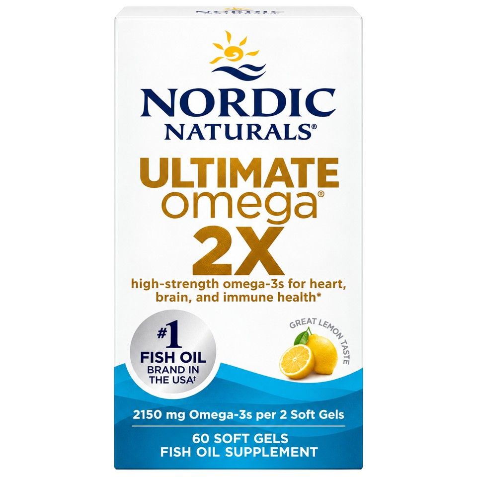 Nordic Naturals, Ultimate Omega 2X, Lemon, 60 Softgels (1,075 mg per Softgel)