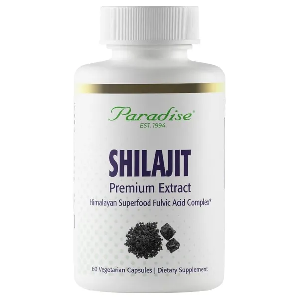 Paradise Herbs Shilajit Premium Extract 250 mg - 60 Vegetarian Capsules