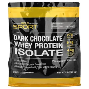California Gold Nutrition Sport Whey Isolate - 5 lbs - dark chocolate
