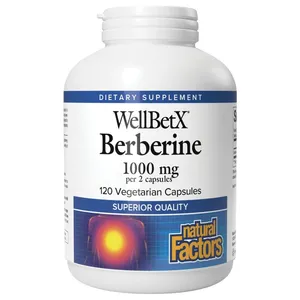 Natural Factors WellBetX Berberine 500 mg - 120 Vegetarian Capsules