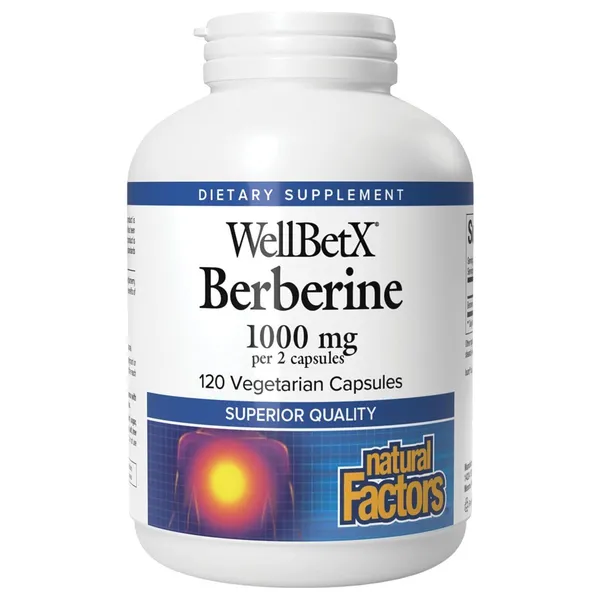 Natural Factors WellBetX Berberine 500 mg - 120 Vegetarian Capsules