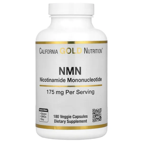 California Gold Nutrition NMN 175 mg - 180 Veggie Capsules