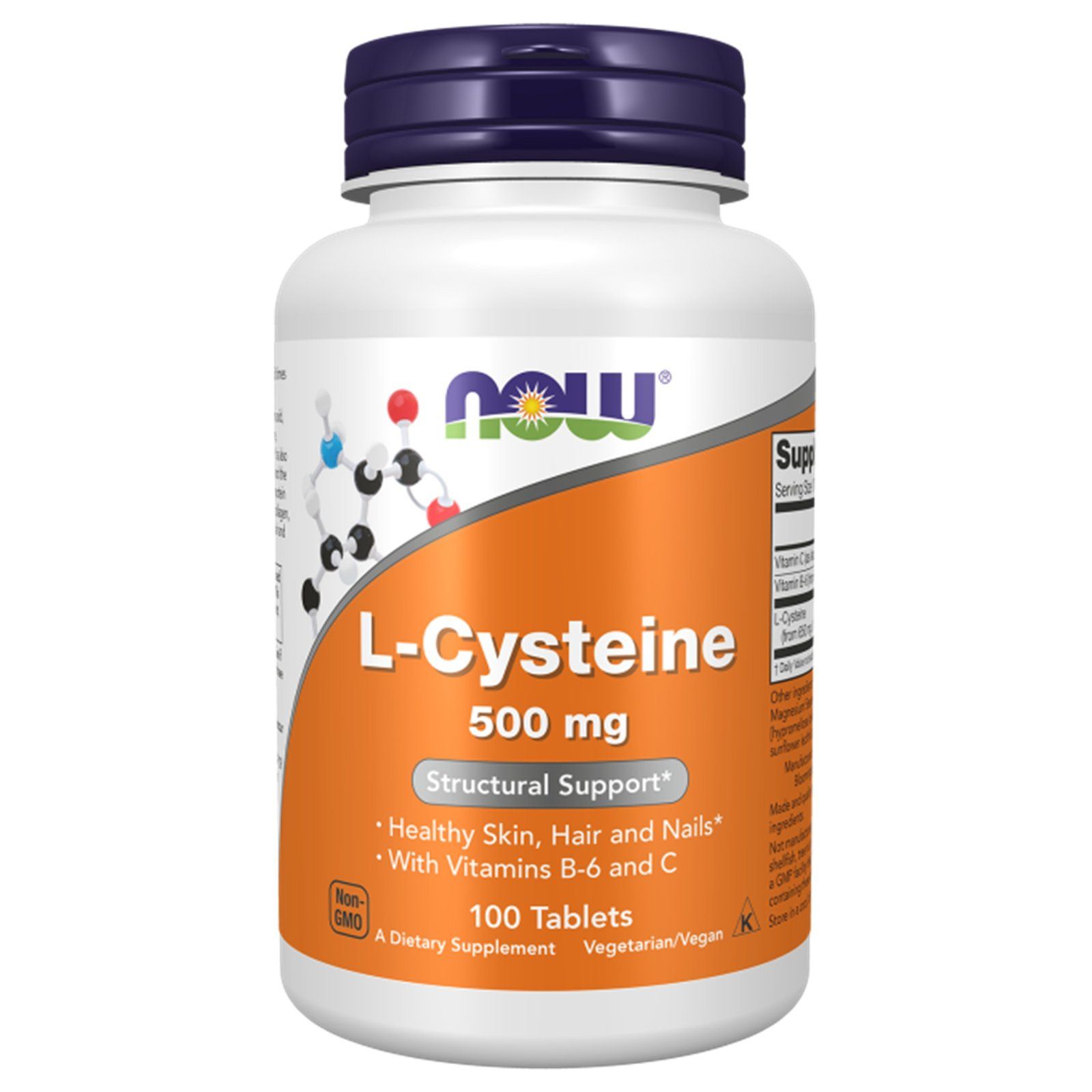 NOW Foods L-Cysteine 500 mg -100 Tablets