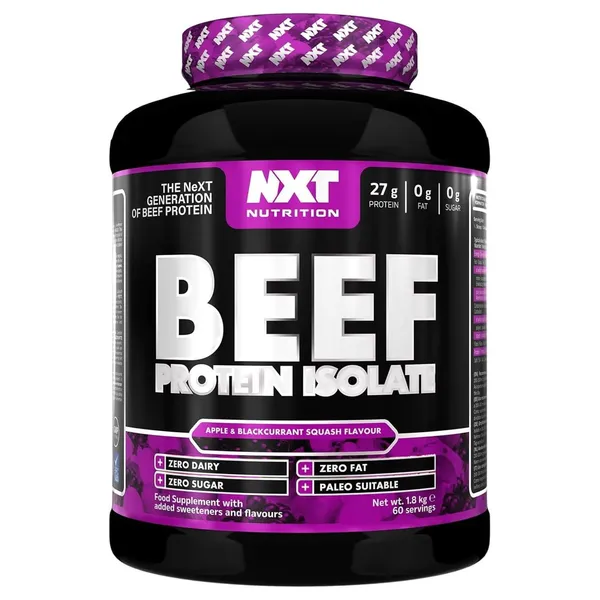 NXT Nutrition Beef Protein Isolate Apple & Blackcurrant Squash, 4 lbs (1.81 kg)