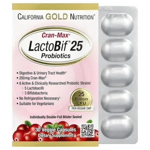 California Gold Nutrition CranMax Probiotics 25 Billion - 30 Veggie Capsules