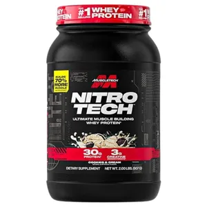 MuscleTech NitroTech Whey Protein - 2 lbs - vanilla cream