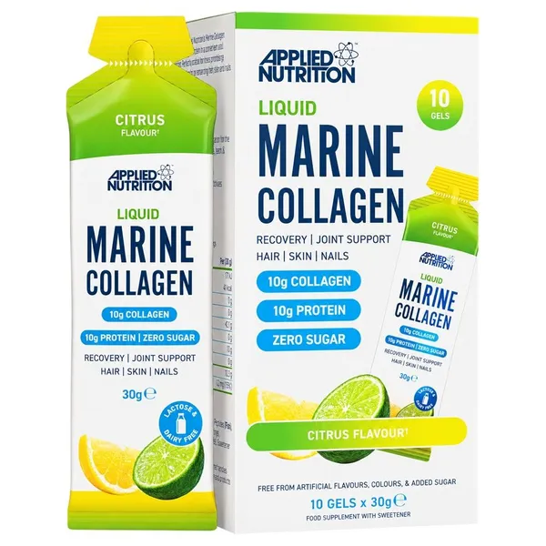 Applied Nutrition, Liquid Marine Collagen, Cherry & Apple, 10 Sachets (30 g Each)