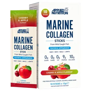 Applied Nutrition, Marine Collagen Stick, Cherry & Apple, 10 Sachets (12 g Each)
