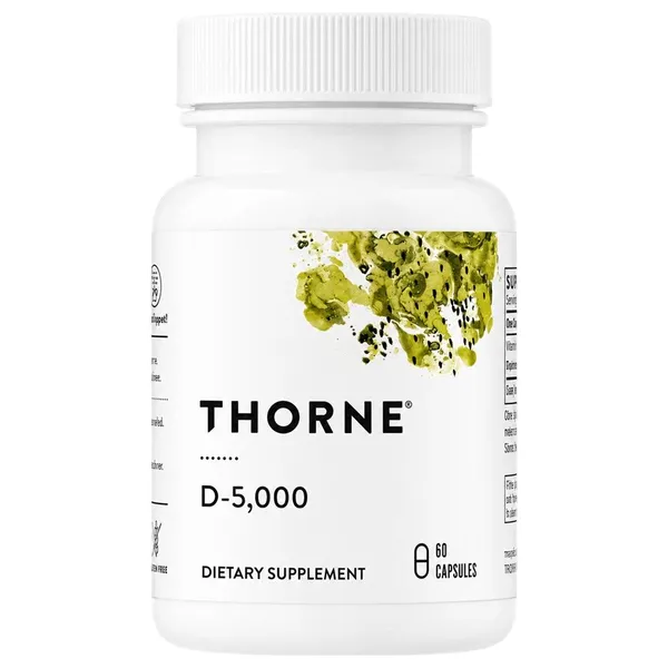 Thorne, D-5,000, 60 Capsules (125 mcg per Capsule)