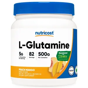 Nutricost L-Glutamine - 500 g - peach mango