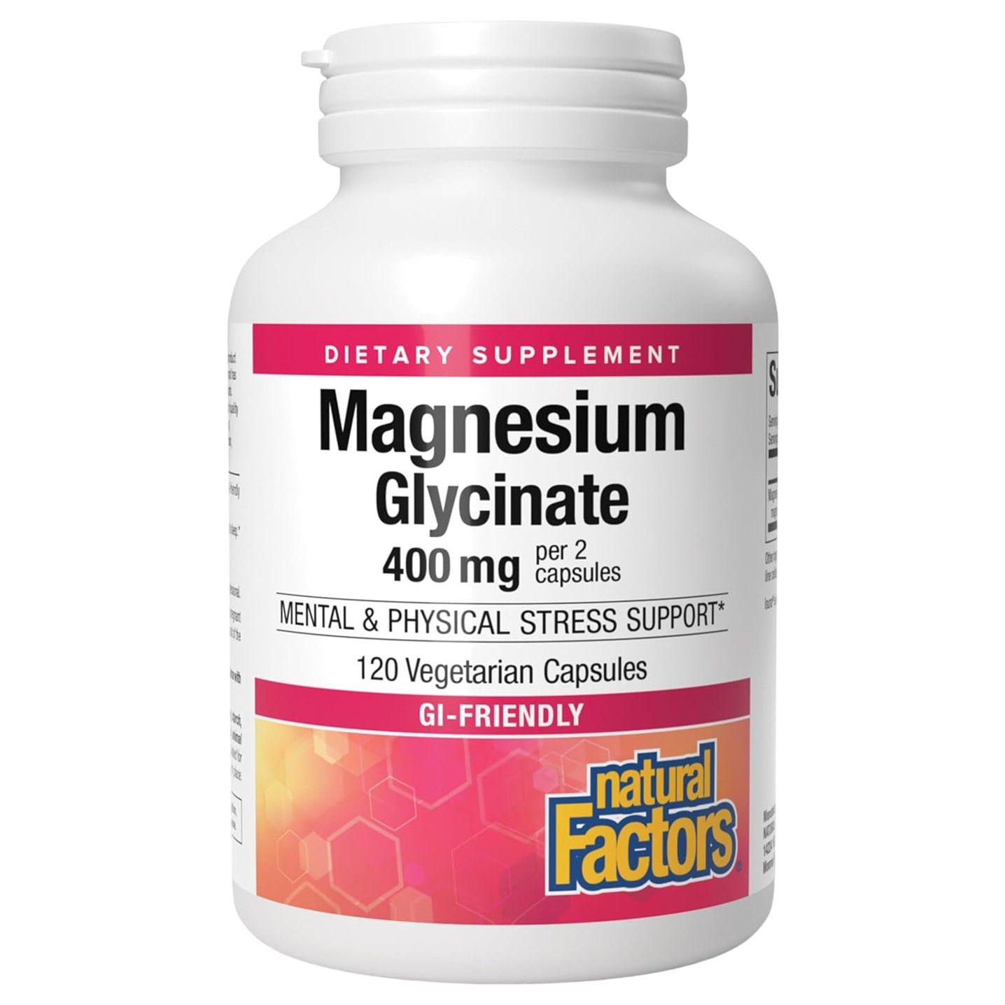 Natural Factors, Magnesium Glycinate, 200 mg, 120 Vegetarian Capsules