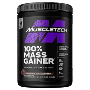 MuscleTech 100% Mass Gainer - 5.15 lbs - chocolate fudge brownie