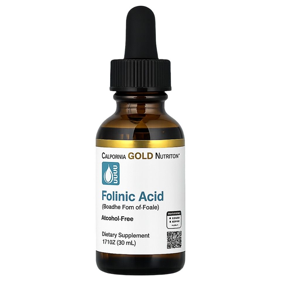 California Gold Nutrition, Folinic Acid, Alcohol Free, 1 fl oz (30 ml)