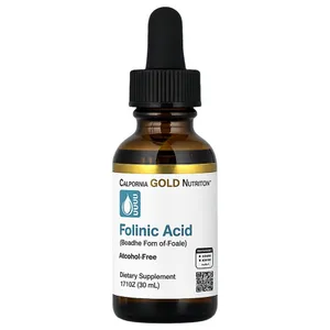 California Gold Nutrition, Folinic Acid, Alcohol Free, 1 fl oz (30 ml)