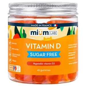 Mium Lab, Vitamin D Gummies Sugar-Free, Mango Flavor, 42 Gummies