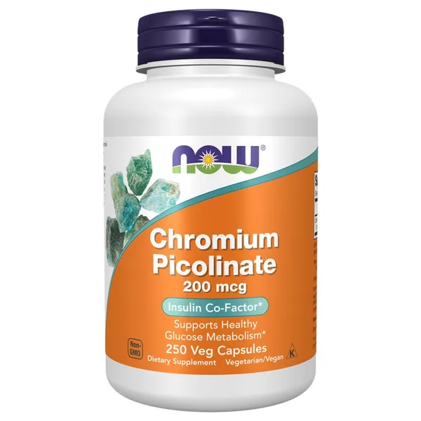 NOW Foods Chromium Picolinate 200 mcg - 250 Veg Capsules