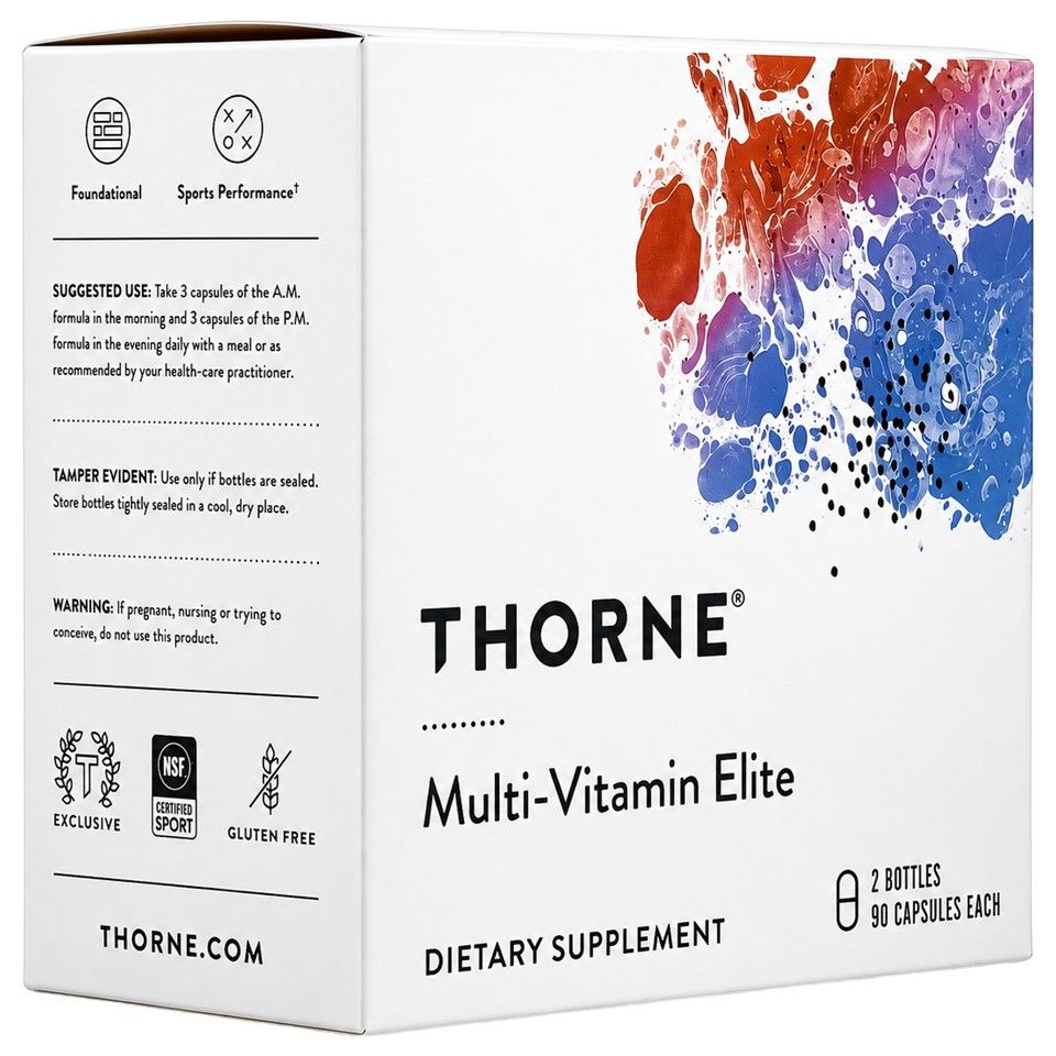 Thorne, Multi-Vitamin Elite, A.M. & P.M., 2 Bottles, 90 Capsules Each
