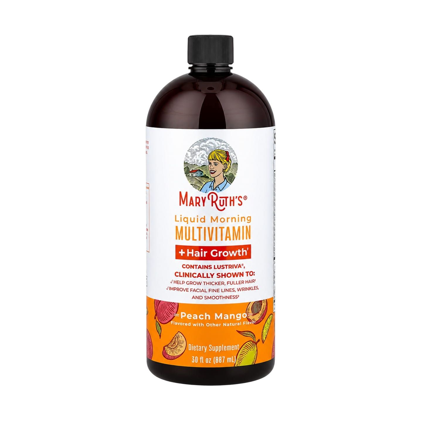 MaryRuth's, Liquid Morning Multivitamin + Hair Growth, Dragon Fruit Melon, 15.22 fl oz (450 ml)