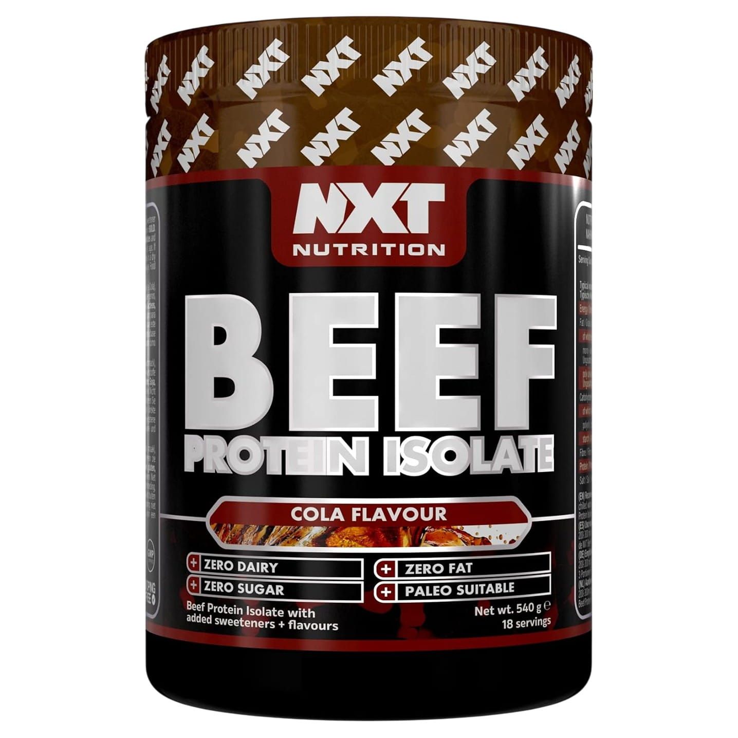 NXT Nutrition Beef Protein Isolate Cola, 18 Servings (540 g)