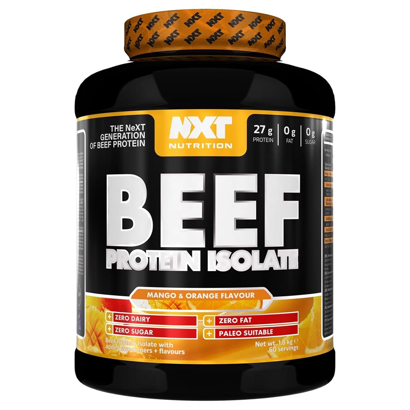 NXT Nutrition Beef Protein Isolate Apple & Blackcurrant Squash, 4 lbs (1.81 kg)