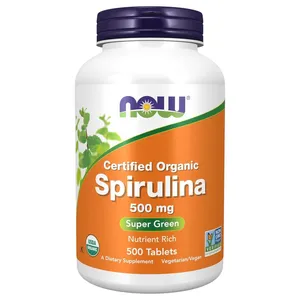 NOW Foods Certified Organic Spirulina 500 mg - 500 Tablets