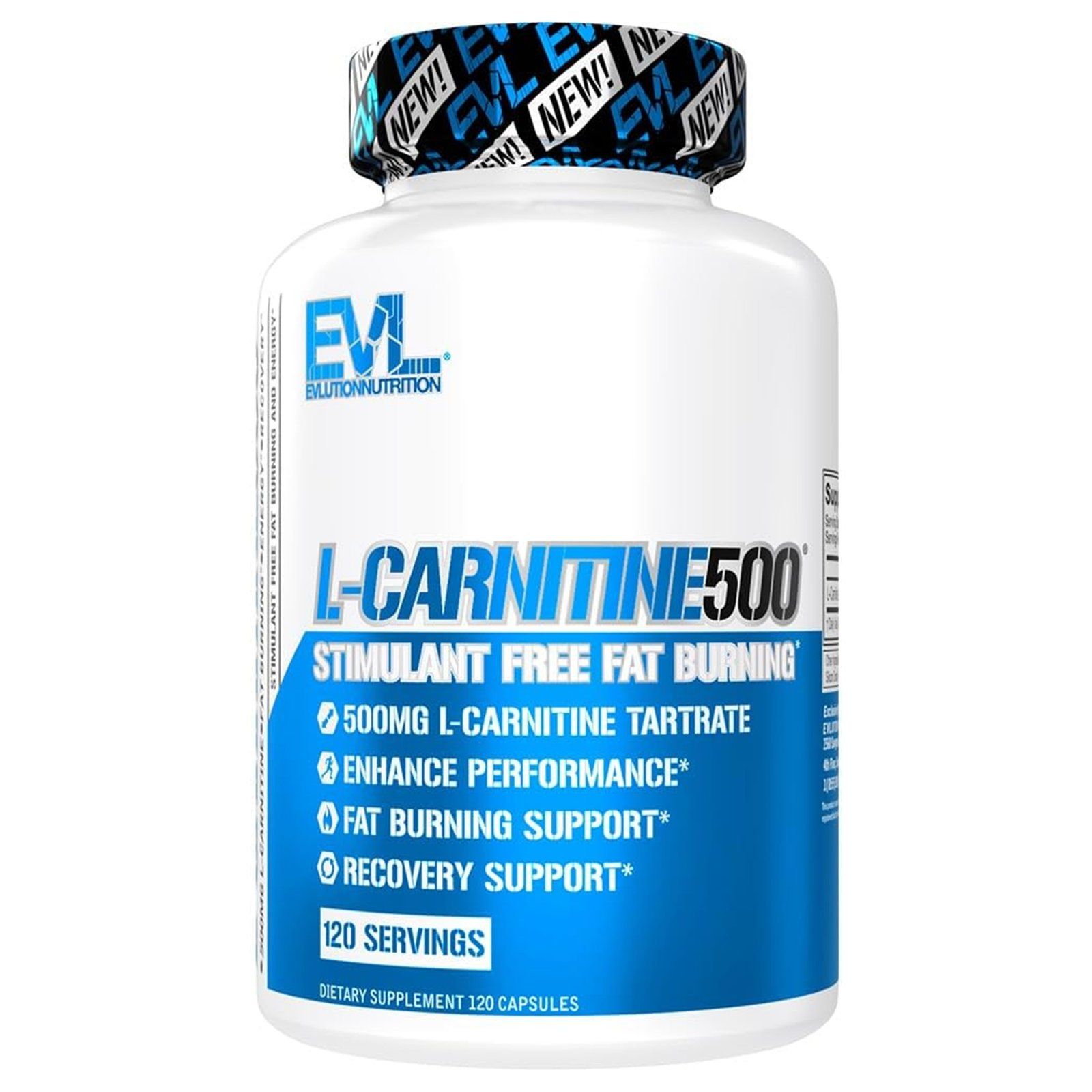 EVLution Nutrition L-Carnitine500 500 mg - 120 Capsules