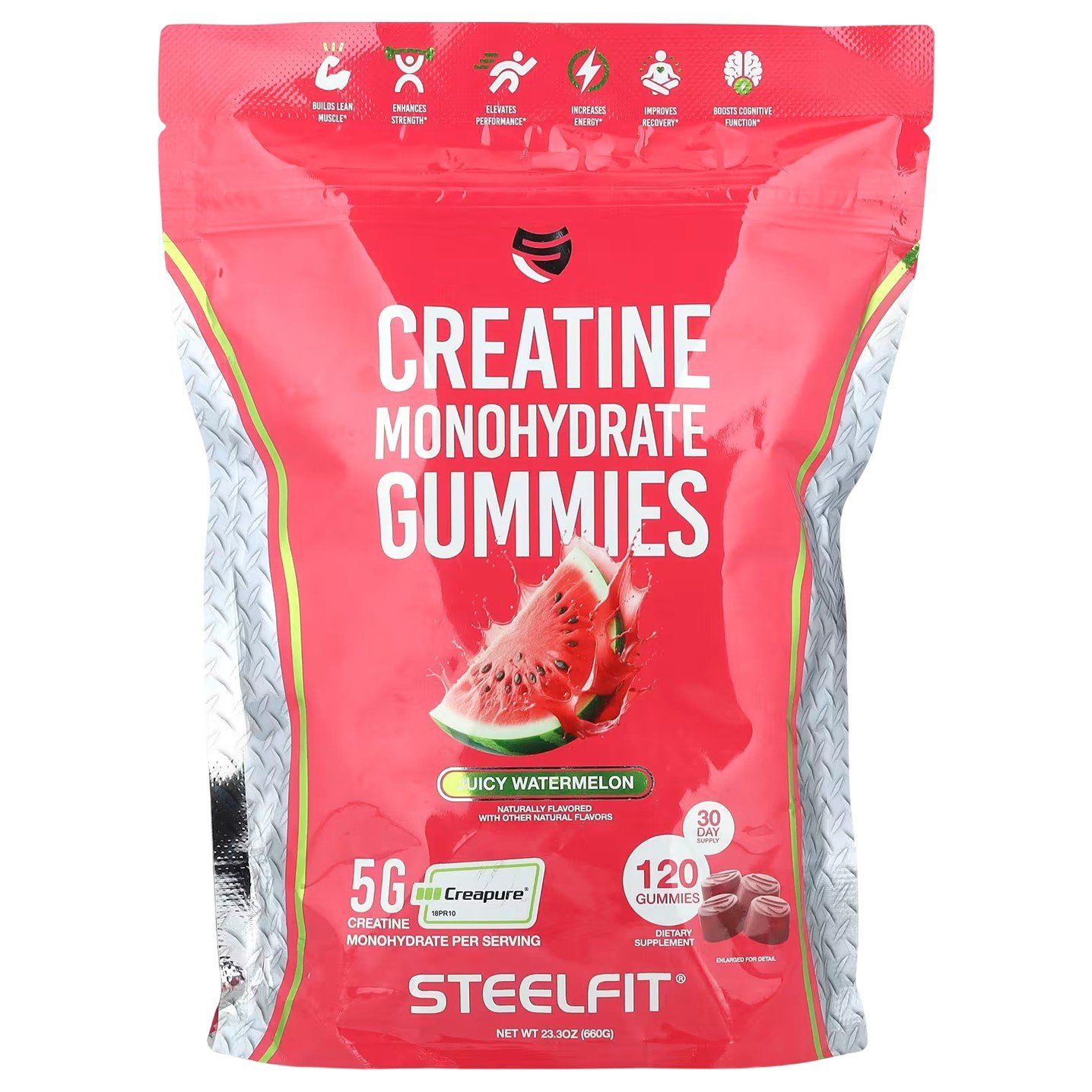 SteelFit Creatine Monohydrate Creapure Gummies - 120 Gummies
