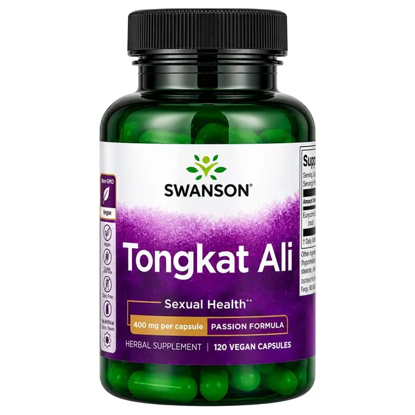 Swanson Vitamins Tongkat Ali 400 mg, 120 Vegan Capsules