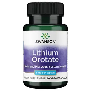 Swanson Vitamins, Lithium Orotate, 5 mg, 60 Veggie Capsules