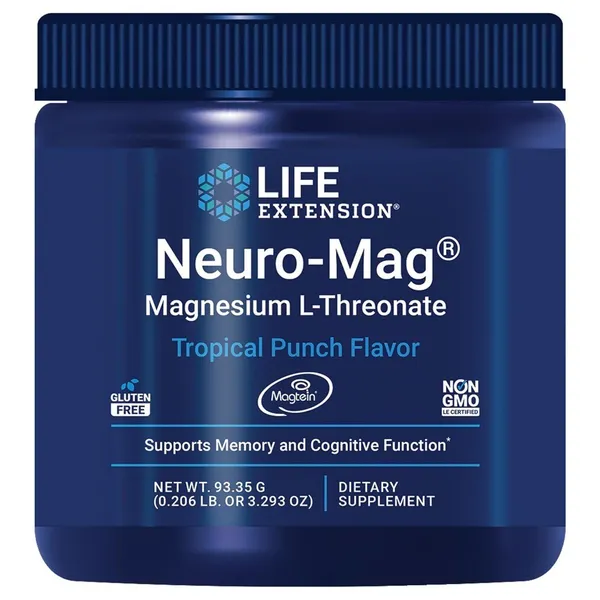 Life Extension Neuro-Mag Magnesium L-Threonate Tropical Punch - 93.35 g