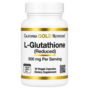 California Gold Nutrition, L-Glutathione (Reduced), 500 mg, 30 Veggie Capsules