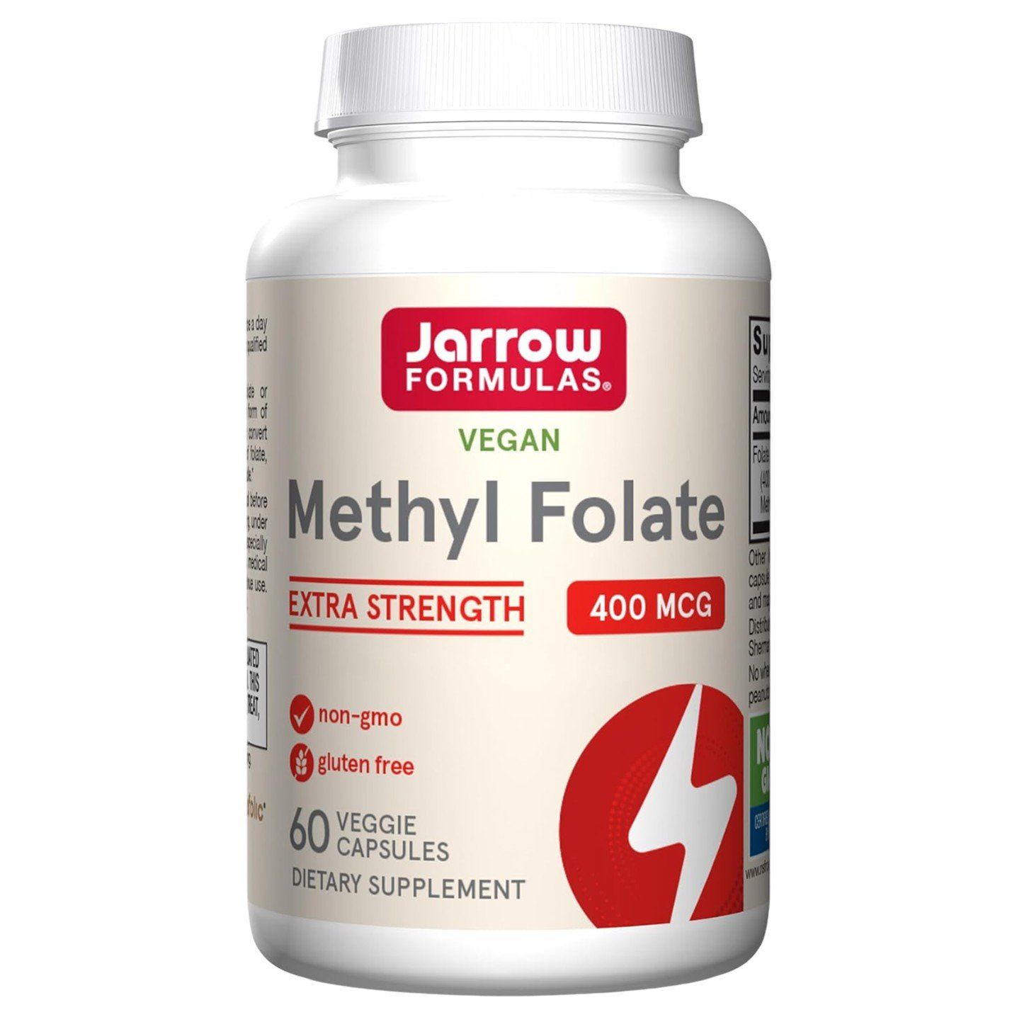 Jarrow Formulas Methyl Folate 400 mcg - 60 Veggie Capsules