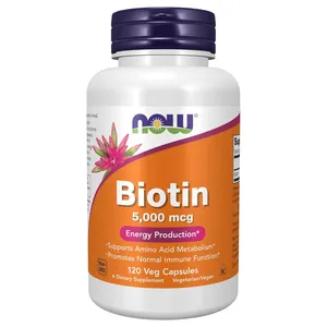 NOW Foods Biotin 5,000 mcg - 120 Veg Capsules