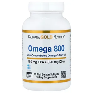 California Gold Nutrition Omega 800 Omega-3 Fish Oil 1000 mg - 90 Softgels