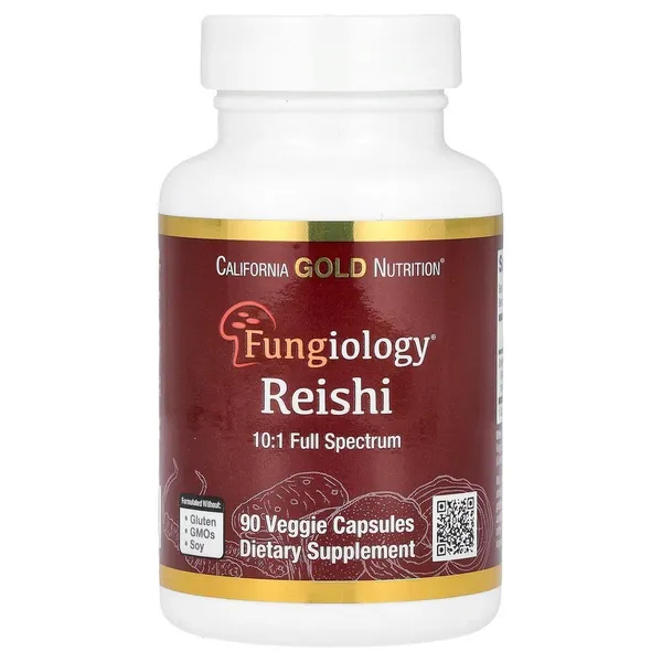 California Gold Nutrition Organic Reishi Full Spectrum 600 mg - 90 Veggie Caps