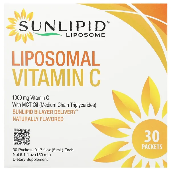 Sunlipid Liposomal Vitamin C with MCT Oil - 30 Packets (5 ml Each)