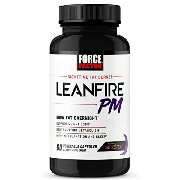 Force Factor LeanFire PM Nighttime Fat Burner - 60 Veggie Caps