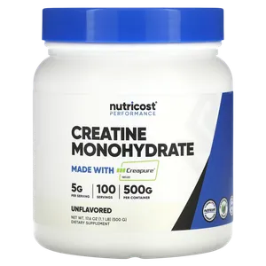 Nutricost Performance Creatine Monohydrate Unflavored, 1.1 lb (500 g)