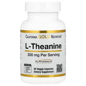 California Gold Nutrition L-Theanine 200 mg - 60 Veggie Capsules
