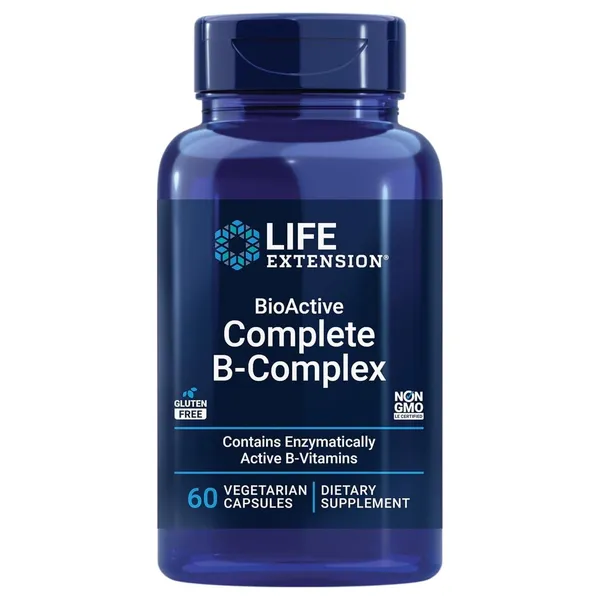 Life Extension BioActive Complete B-Complex, 60 Vegetarian Capsules