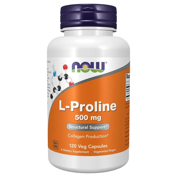 NOW Foods L-Proline - 120 Veg Capsules