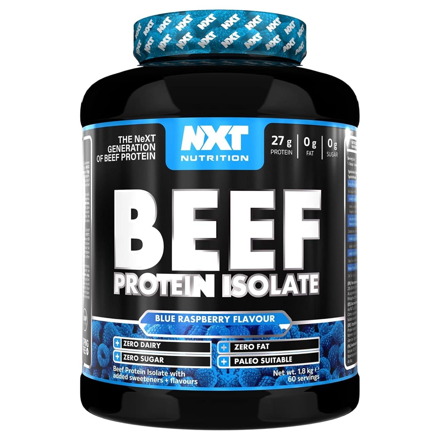 NXT Nutrition Beef Protein Isolate Apple & Blackcurrant Squash, 4 lbs (1.81 kg)