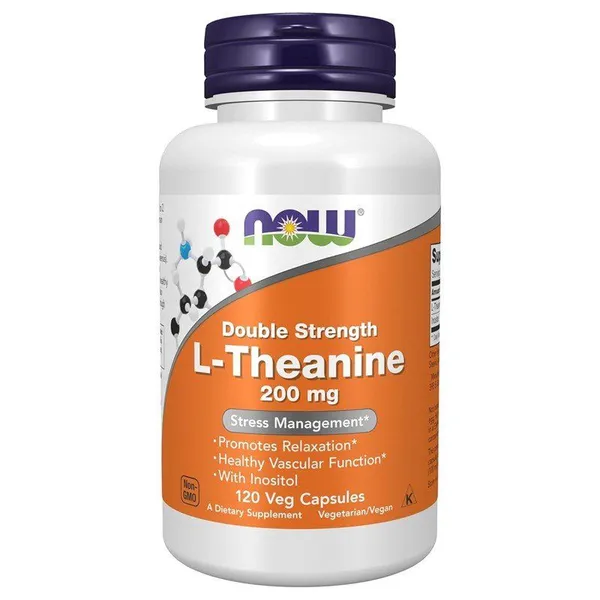NOW Foods L-Theanine 200 mg - 120 Veg Capsules
