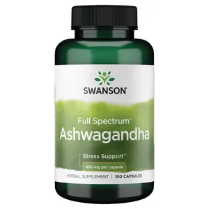 Swanson Full Spectrum Ashwagandha 450 mg - 100 Vegan Capsules