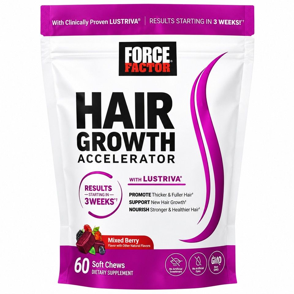 Force Factor, Hair Growth Accelerator, Mixed Berry, 60 Soft Chews
